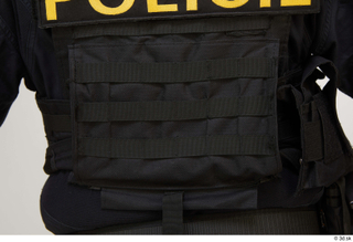 Photos Michael Summers Cop bulletproof vest detail of uniform upper…